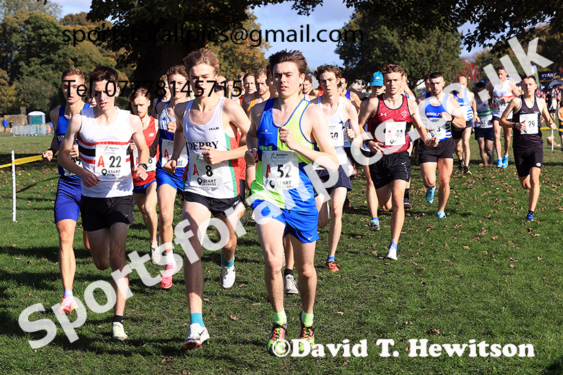 Senior men, 2024 Northern Cross Country Relays, Graves Park, Sheffield.   Photo: David T. Hewitson/Sports for All Pics